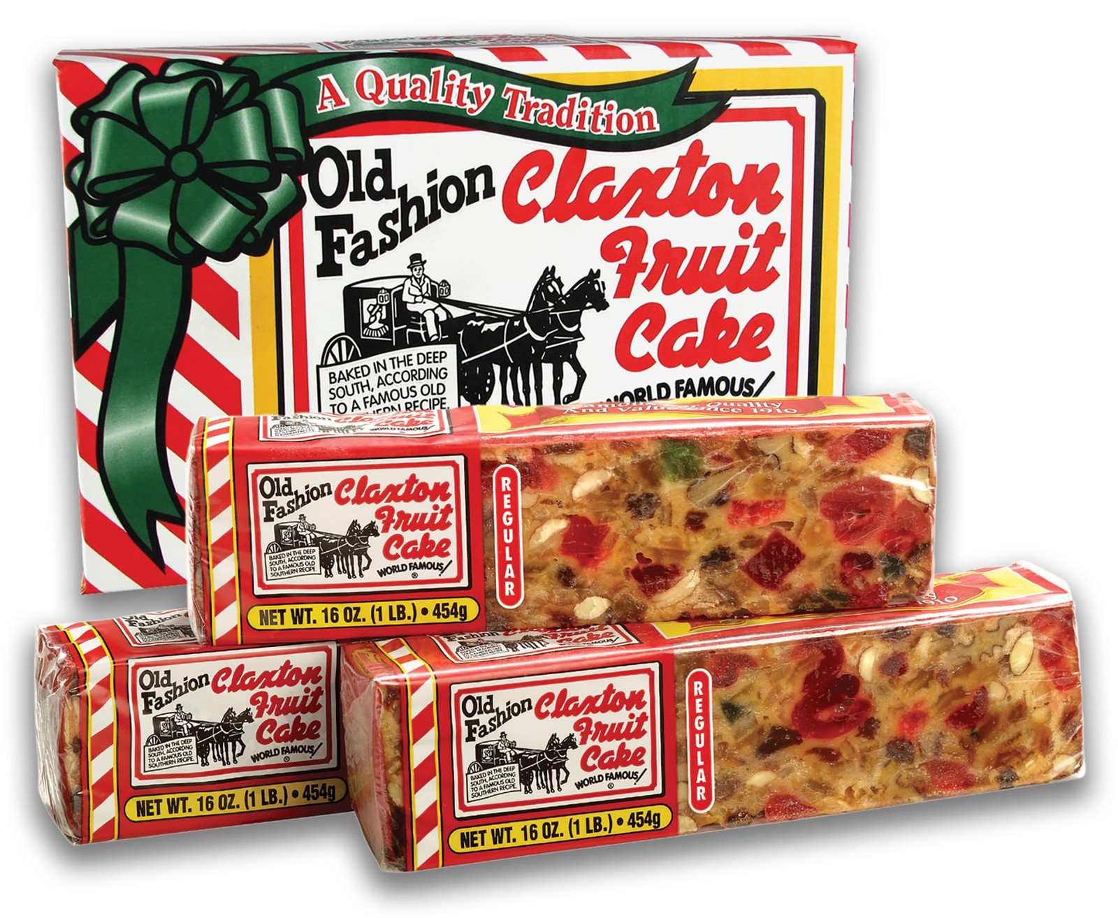 Claxton Fruit Cake – 3-1 Lb. Regular Recipe 3-Pack 16 Ounce (Pack of 3) Claxton Fruit Cake – 3-1 Lb. Regular Recipe 3-Pack 16 Ounce (Pack of 3)
