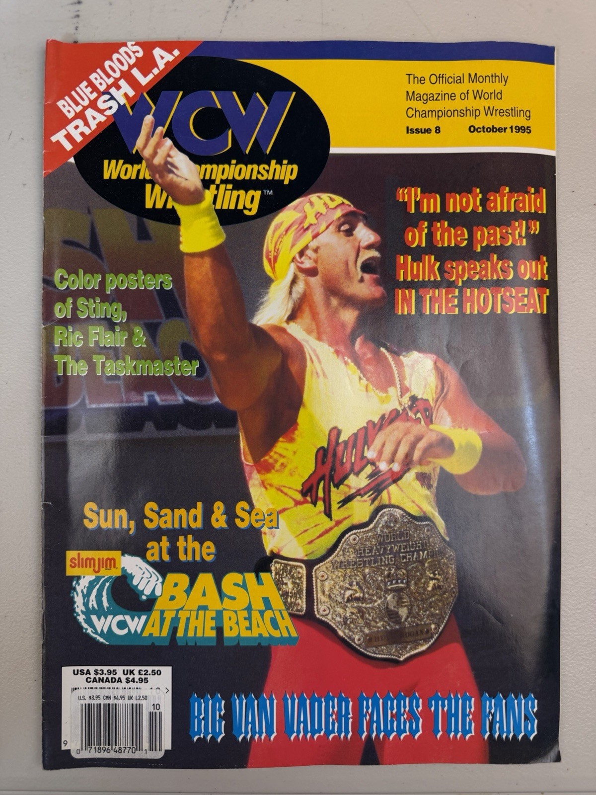 RARE WCW Wrestling Magazine Issue 8 Hulk Hogan Cover October 1995 WWE WWF