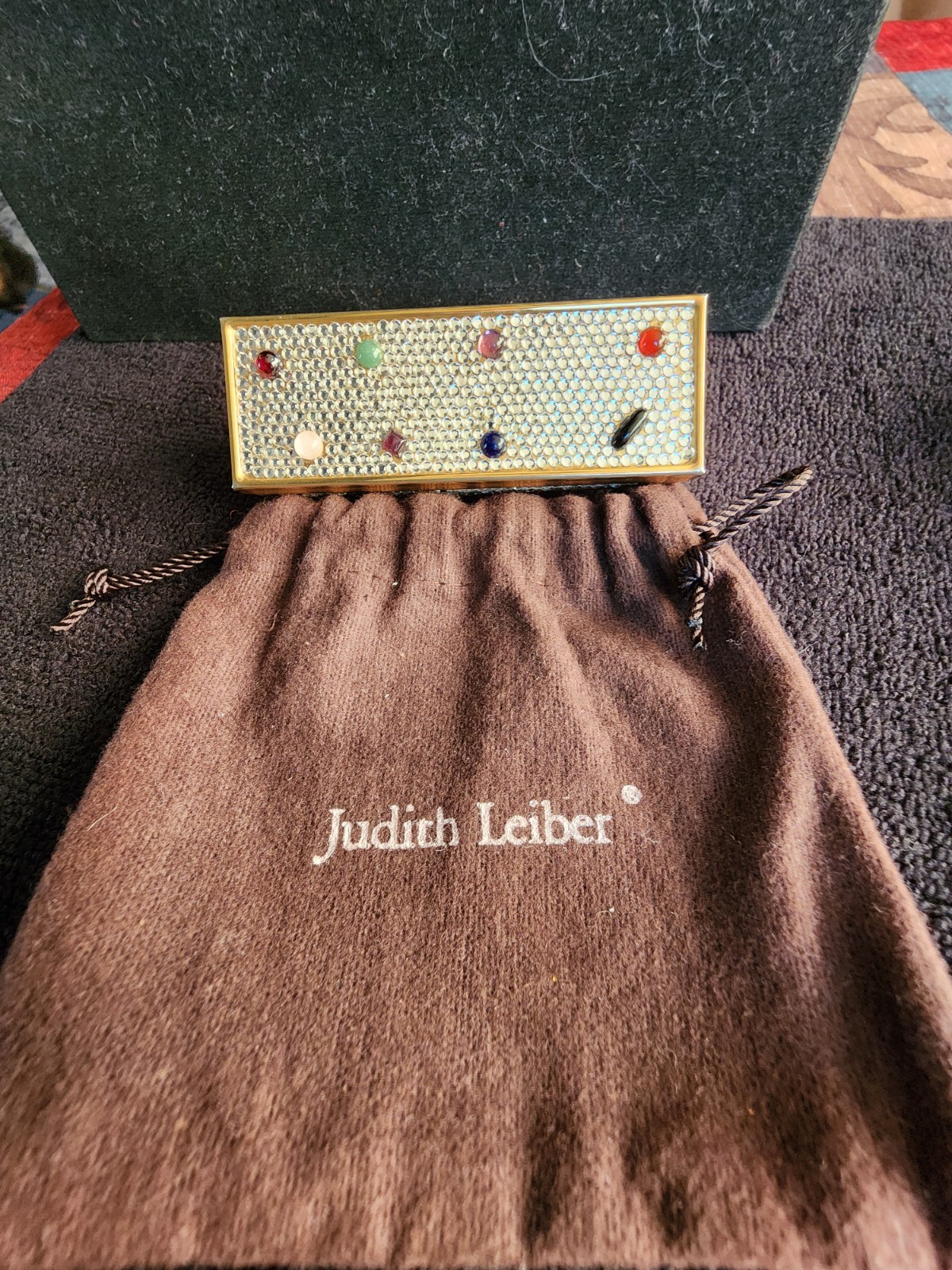 Vintage JUDITH LEIBER Lipstick Case With Mirror And Orginal Box And Dust Bag.