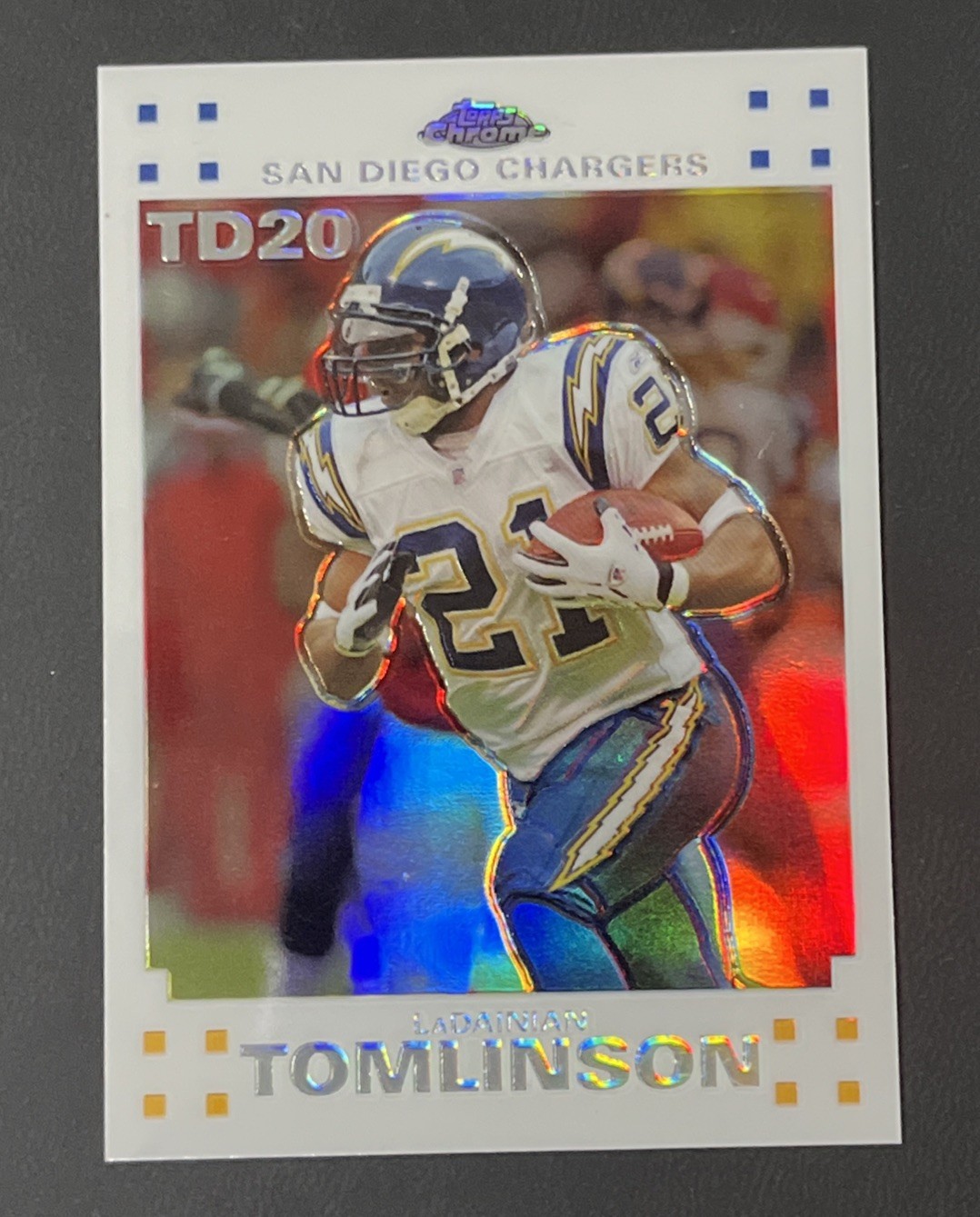 2007 Topps Chrome LaDainian Tomlinson Touchdowns LT-20 White Refractor #/100 SP