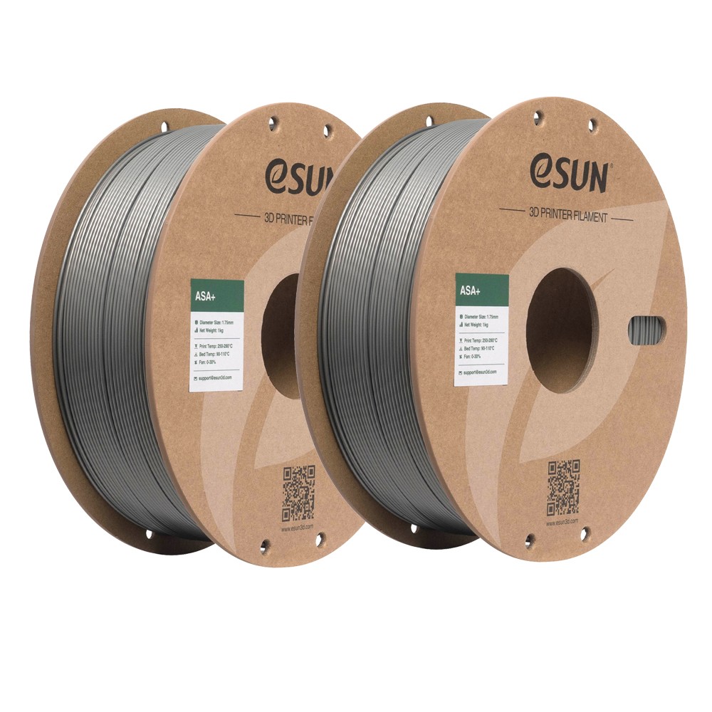 2/4/10KG eSUN ASA+ 3D Printer Filament Weather Resistant 1.75MM 1KG Sliver Lot