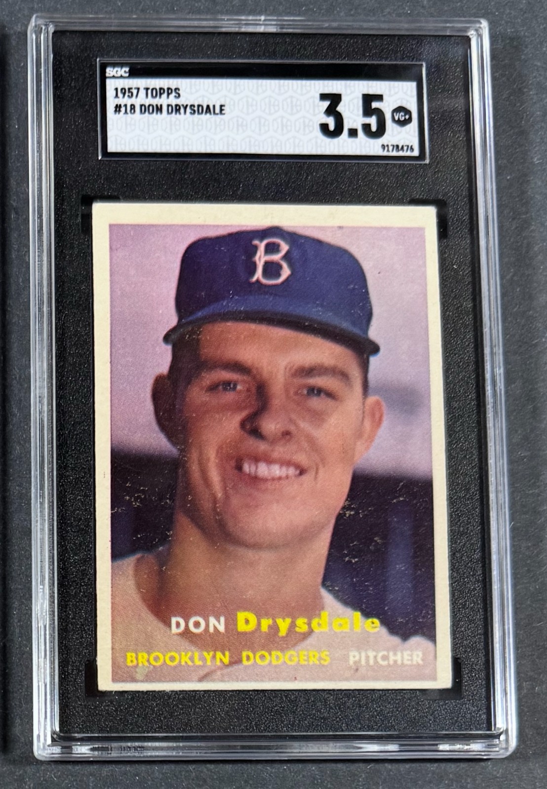 1957 Topps - Don Drysdale #18 (RC) 1957 Topps - Don Drysdale #18 (RC)