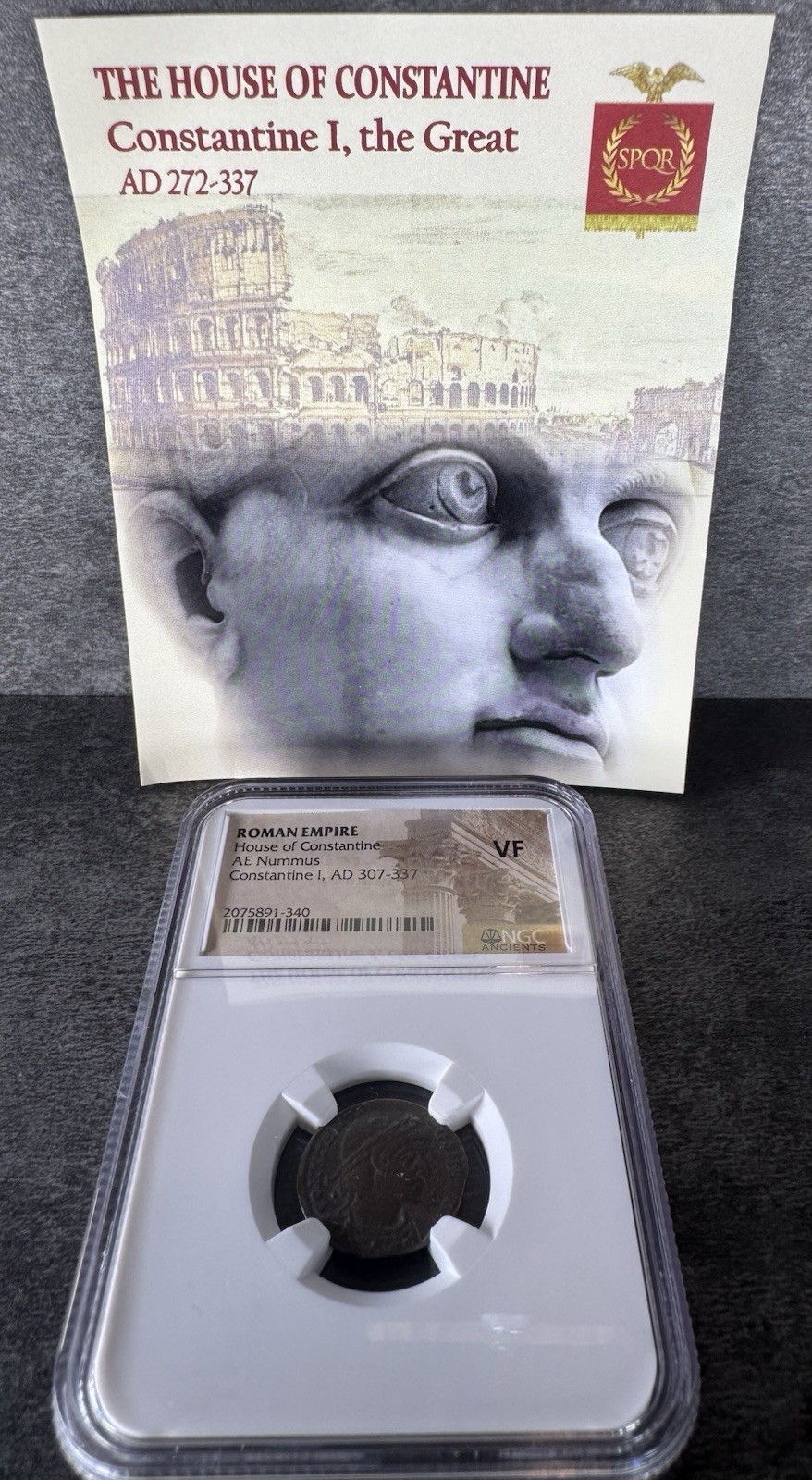 NGC ( VF ) Roman AE of Constantine I, the Great (AD 307-337) AE Nummus - Ancient