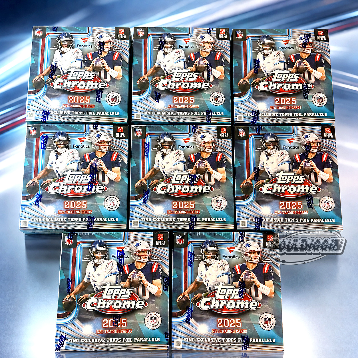2025 Topps Chrome Football NFL Fanatics Mega Box / Factory Sealed / 8x Lot 🔥🥶 2025 Topps Chrome Football NFL Fanatics Mega Box / Factory Sealed / 8x Lot 🔥🥶