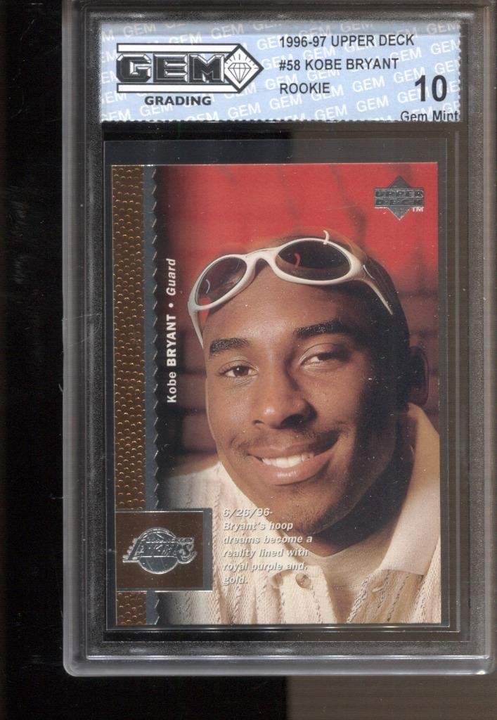1996-97 Kobe Bryant Upper Deck #58 Gem Mint 10 RC Rookie Lakers GOAT