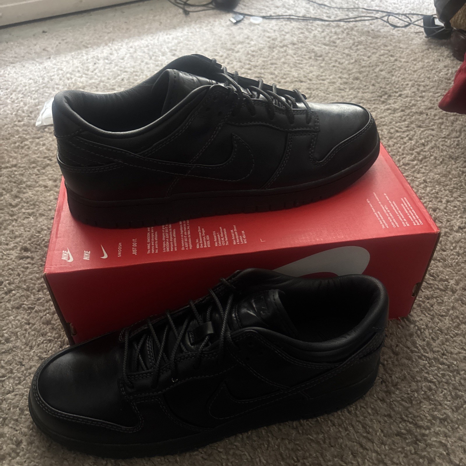 Nike Dunk Low Retro PRM QS Triple Black Dress IQ3342-001 sz 11.5 Men\'s Nike Dunk Low Retro PRM QS Triple Black Dress IQ3342-001 sz 11.5 Men\'s