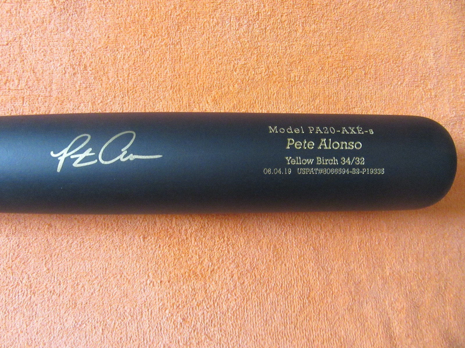 Pete Alonso Autographed Dove Tail AXE Game Model Bat Orioles COA Fanatics & MLB Pete Alonso Autographed Dove Tail AXE Game Model Bat Orioles COA Fanatics & MLB