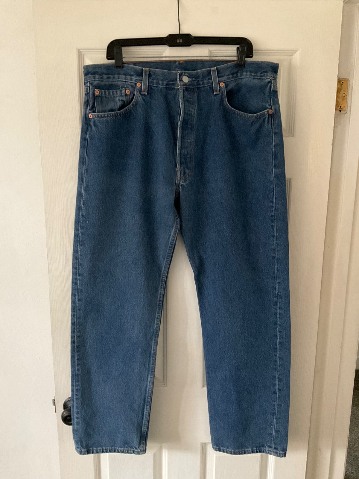 Vintage Levis 501 xx Made in USA May 1999 Dark Wash Straight Leg Jeans  38x30