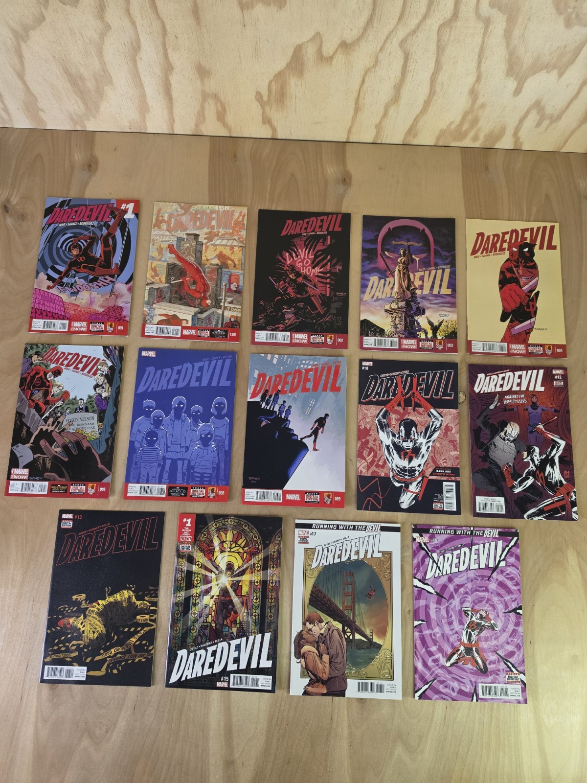 Daredevil Comic Lot 1,1.5,2,3,4,5,8,9,10,12,13,15,17,18