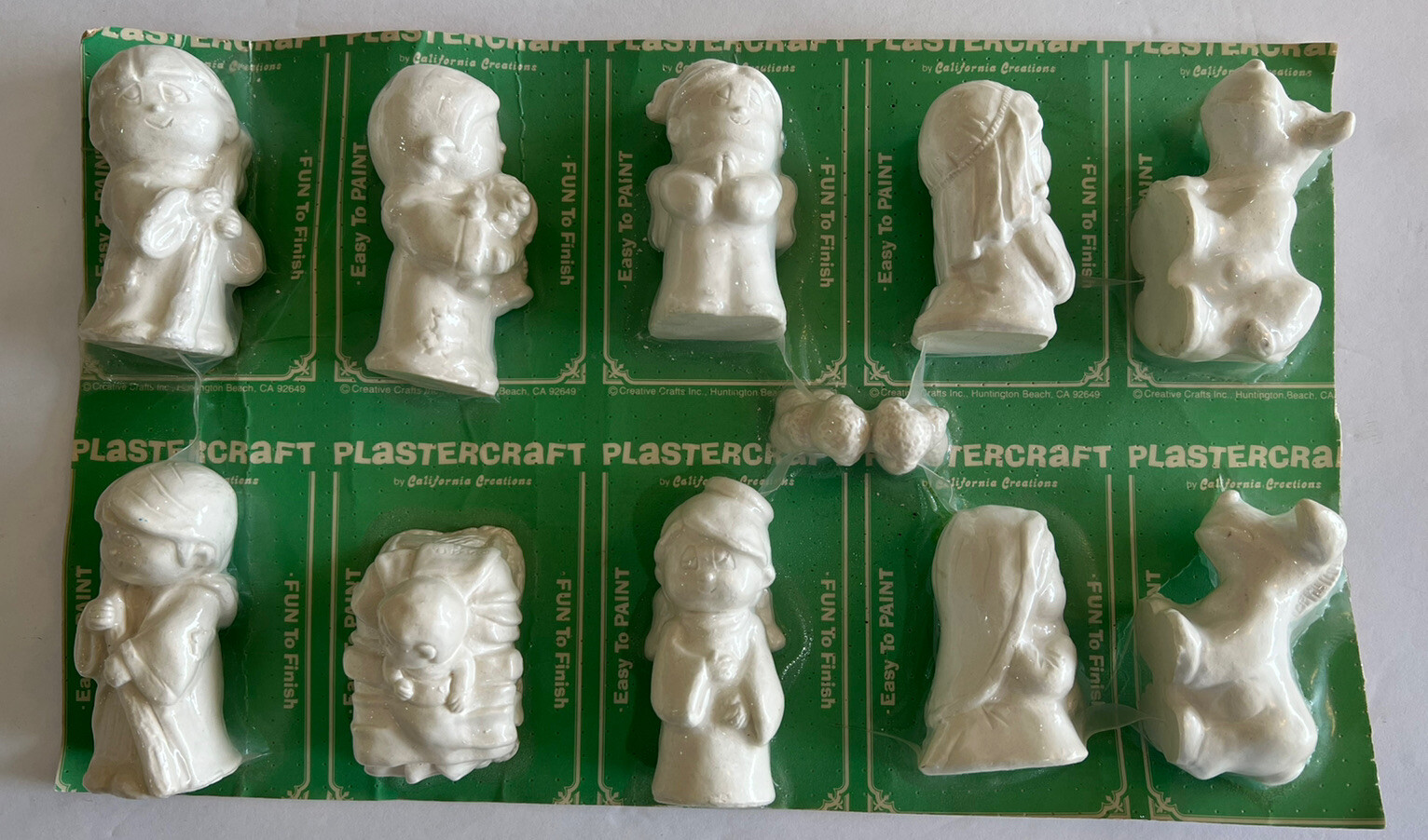 Vintage Plastercraft By California Creations 12pc Nativity Set, Factory Sealed Vintage Plastercraft By California Creations 12pc Nativity Set, Factory Sealed