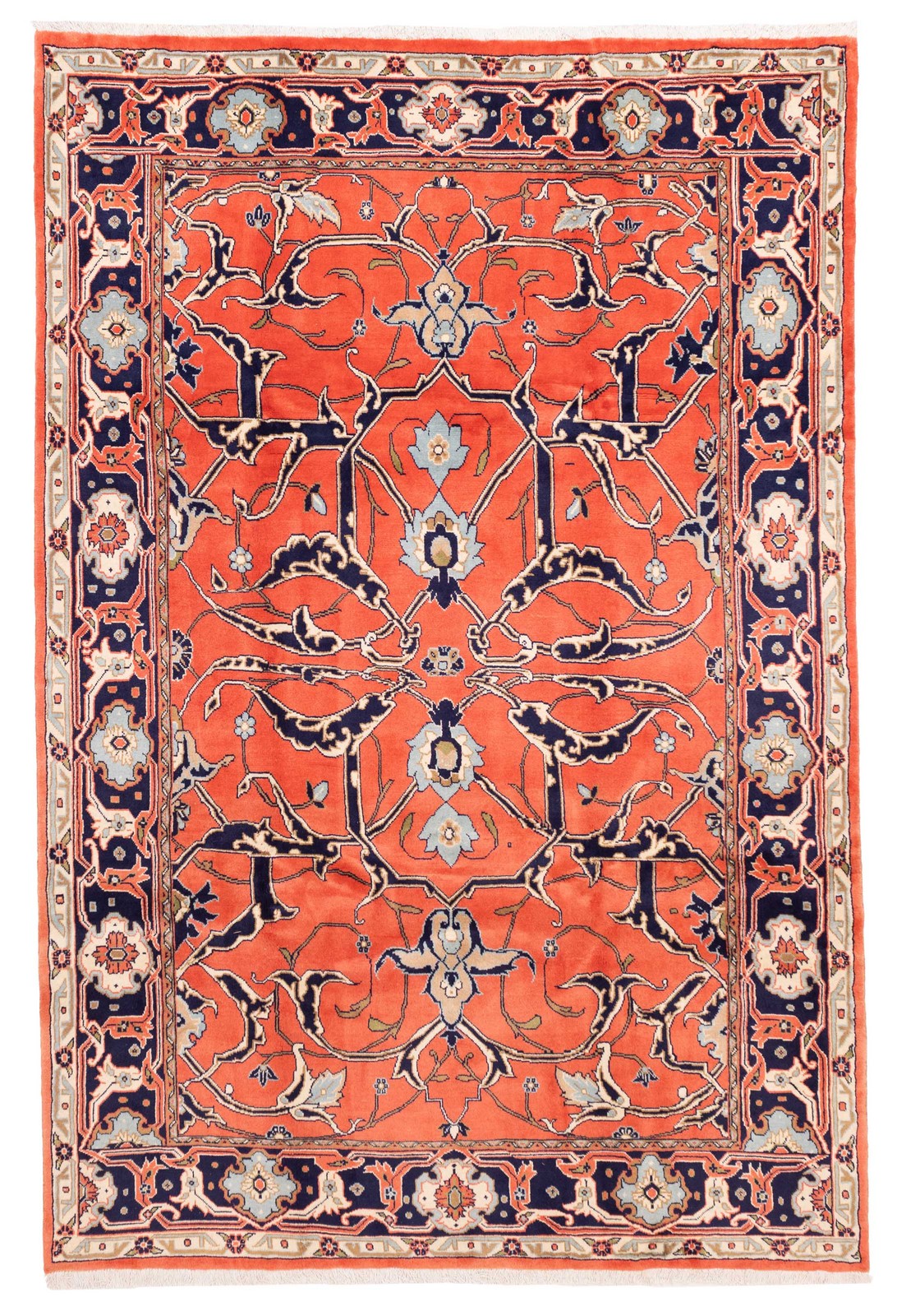 Traditional Vintage Hand-Knotted Area Rug 7\'1\