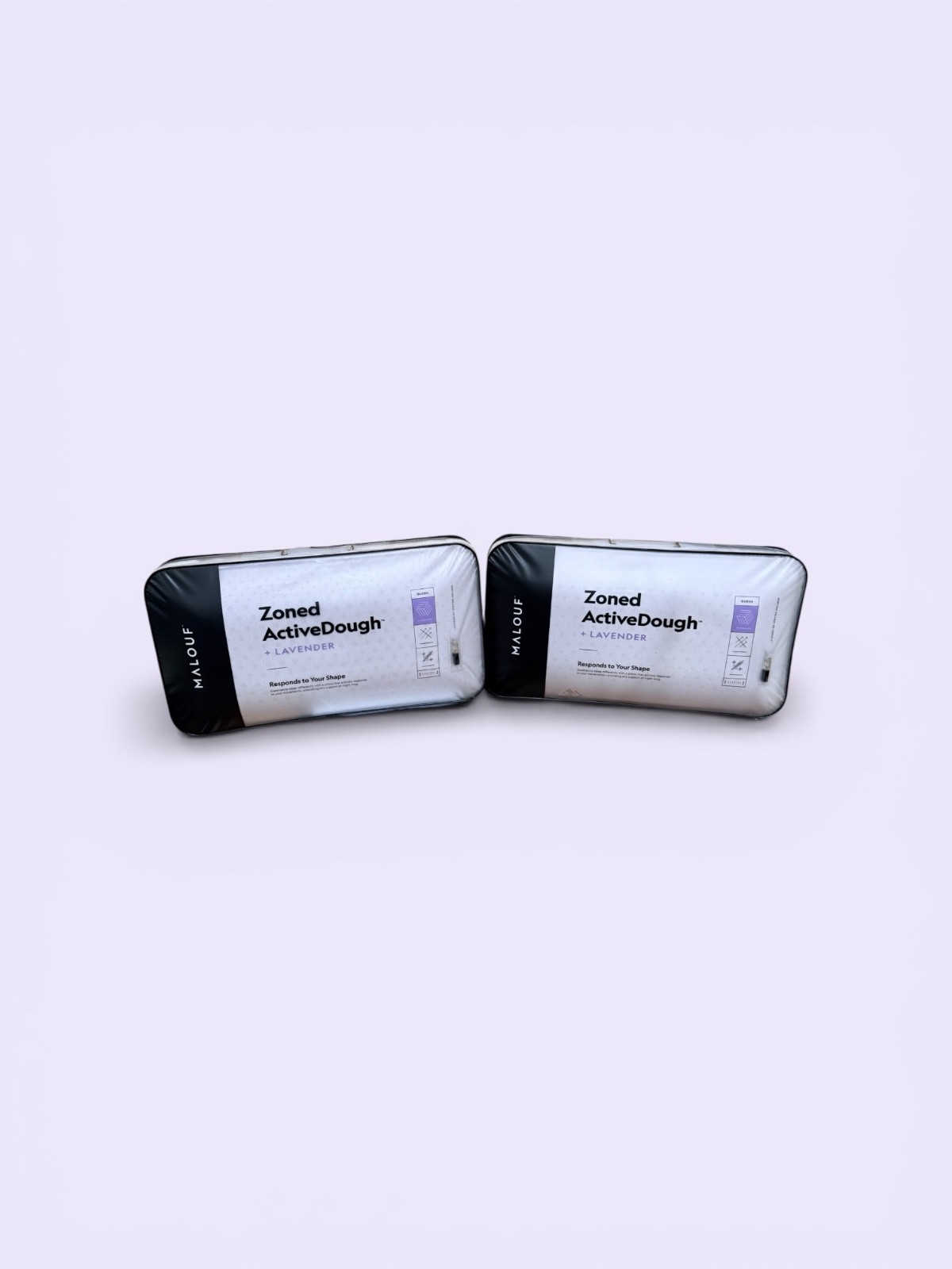 Malouf Zoned ActiveDough + LAVENDER - QUEEN (Set of 2)