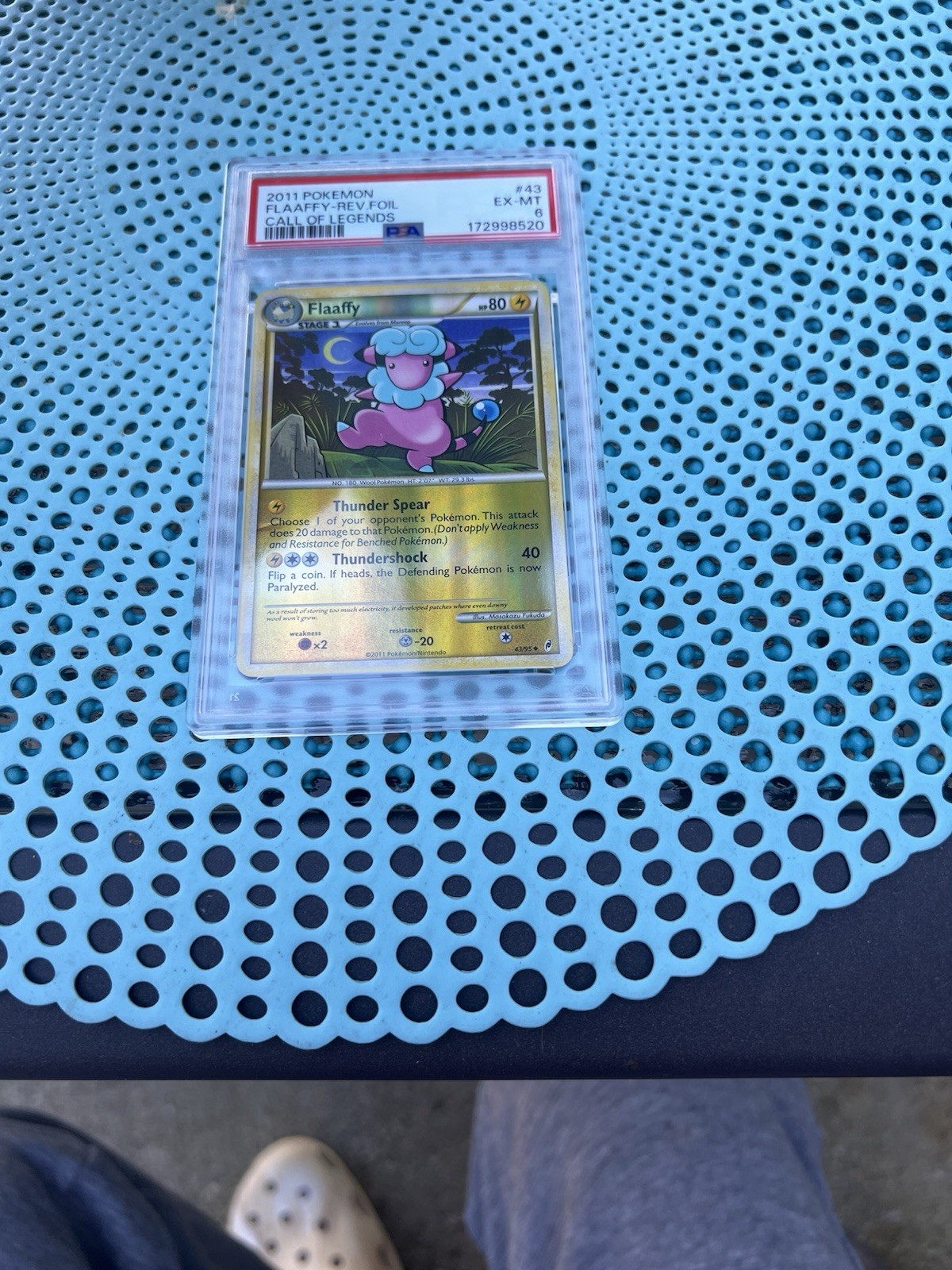 Pokémon TCG Flaaffy 43/95 2011 Call of Legends Reverse Holo Eng PSA 6
