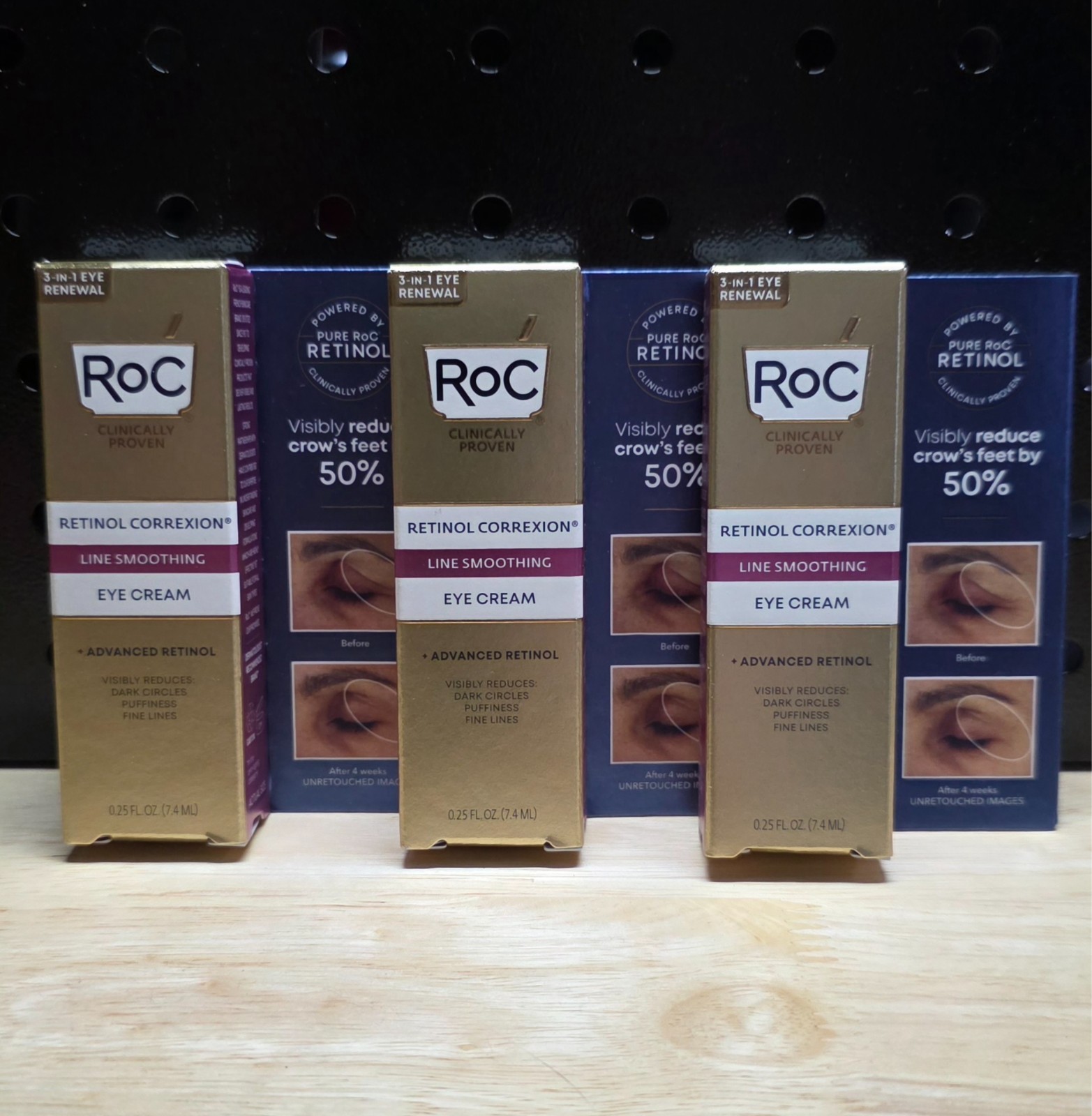 RoC Retinol Correxion Eye Cream Mini for Dark Circles & Puffiness **LOT OF 3**