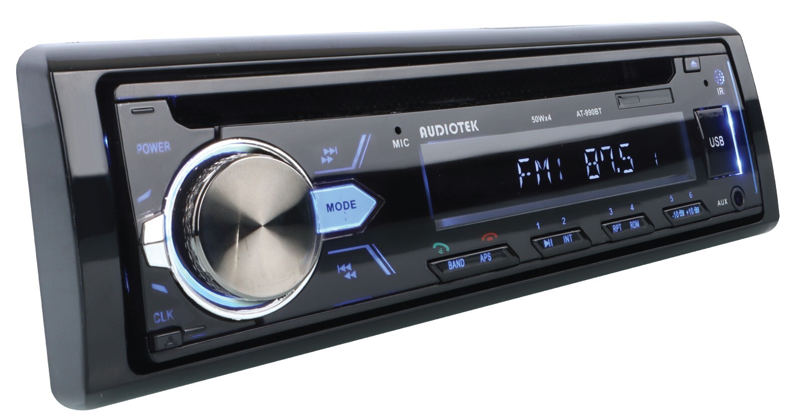 AUDIOTEK Single DIN Bluetooth Car Stereo CD Receiver Digital Media Player USB/SD