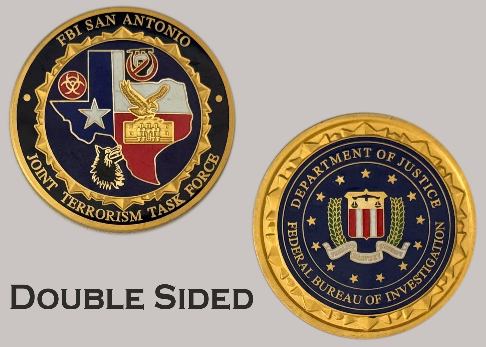 FBI San Antonio Joint Terrorism Task Force Challenge Coin J#1 FBI San Antonio Joint Terrorism Task Force Challenge Coin J#1