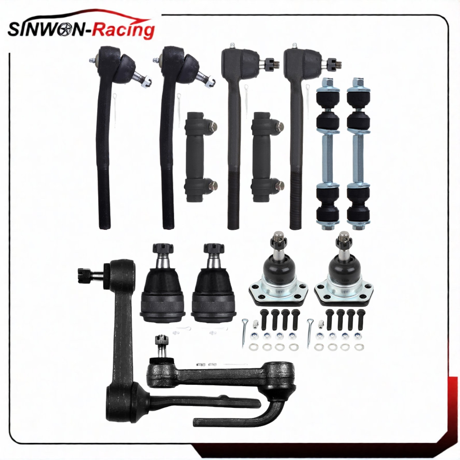 14 Pcs For 1990-2005 Chevrolet Astro Front Steering Kit Ball Joints Tie Rod End