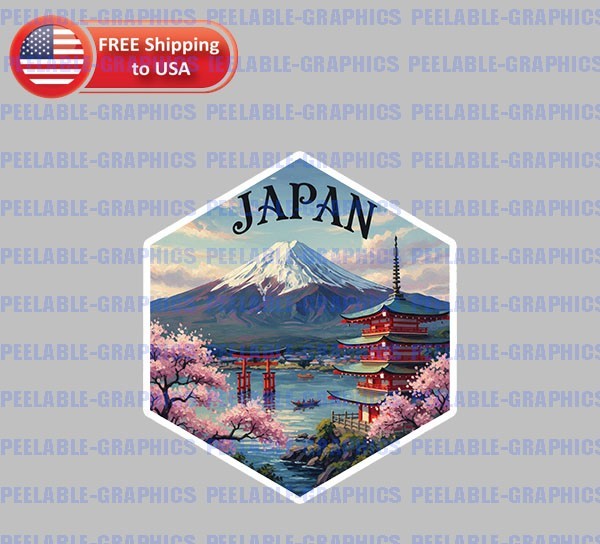 Japan Country Souvenir Decal Vinyl Sticker Travel Luggage B