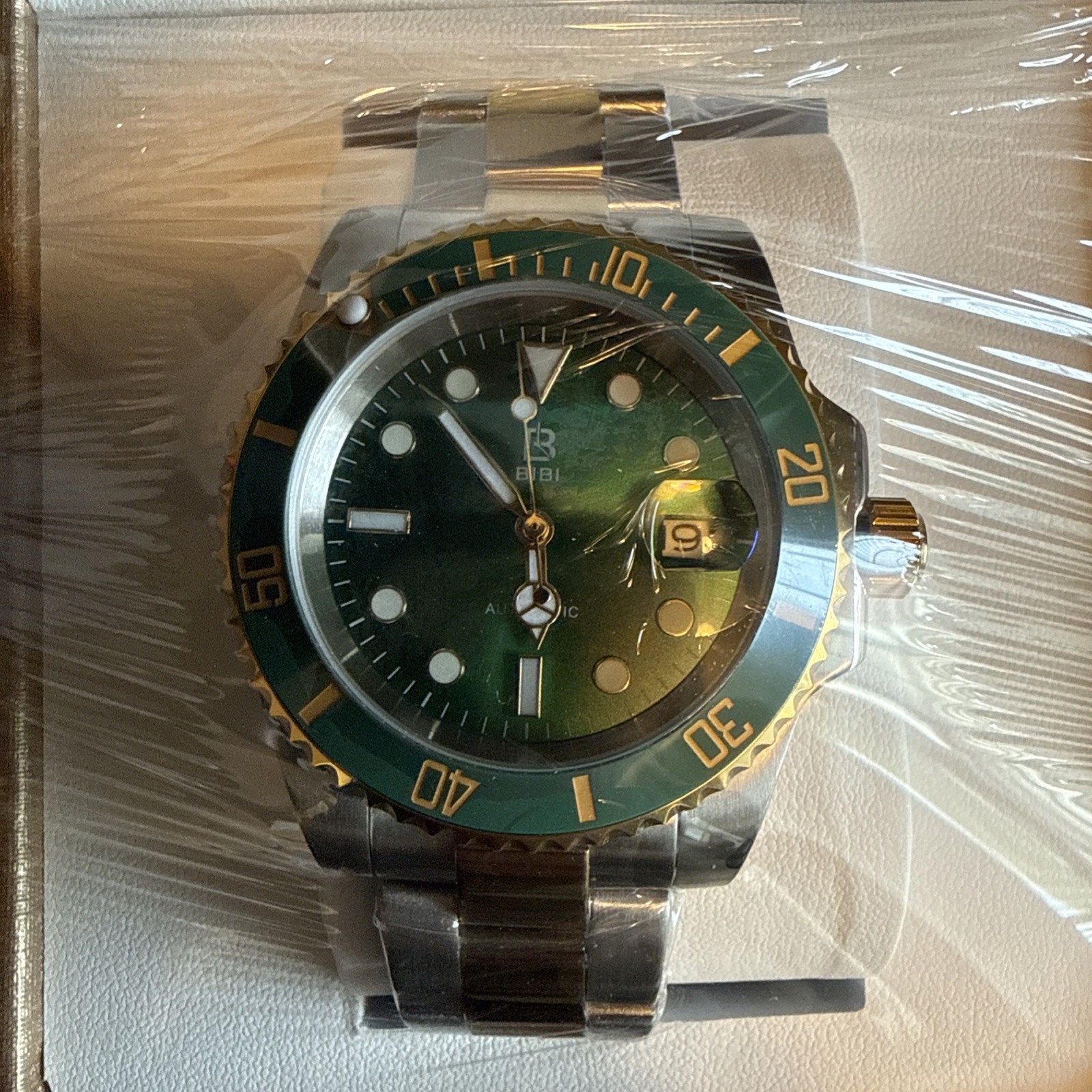 BiBi Luxury Men’s Automatic Watch B1020 Green Dial, Green Face, Two Toned Band BiBi Luxury Men’s Automatic Watch B1020 Green Dial, Green Face, Two Toned Band