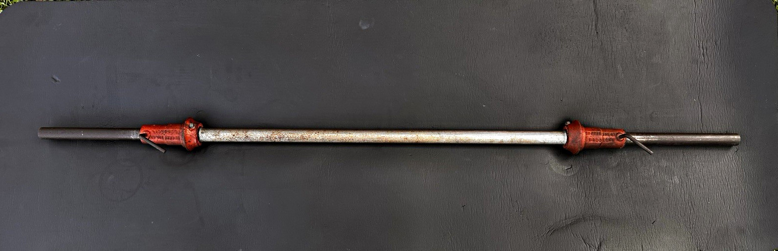 VINTAGE Dan Lurie 5ft Standard Barbell with 52 BRISTOL ST BROOKLYN collars
