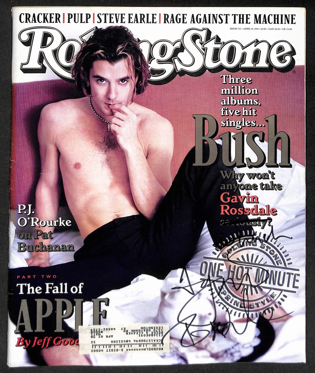 Gavin Rossdale Signed/Autographed 1996 Rolling Stone Magazine JSA 211795