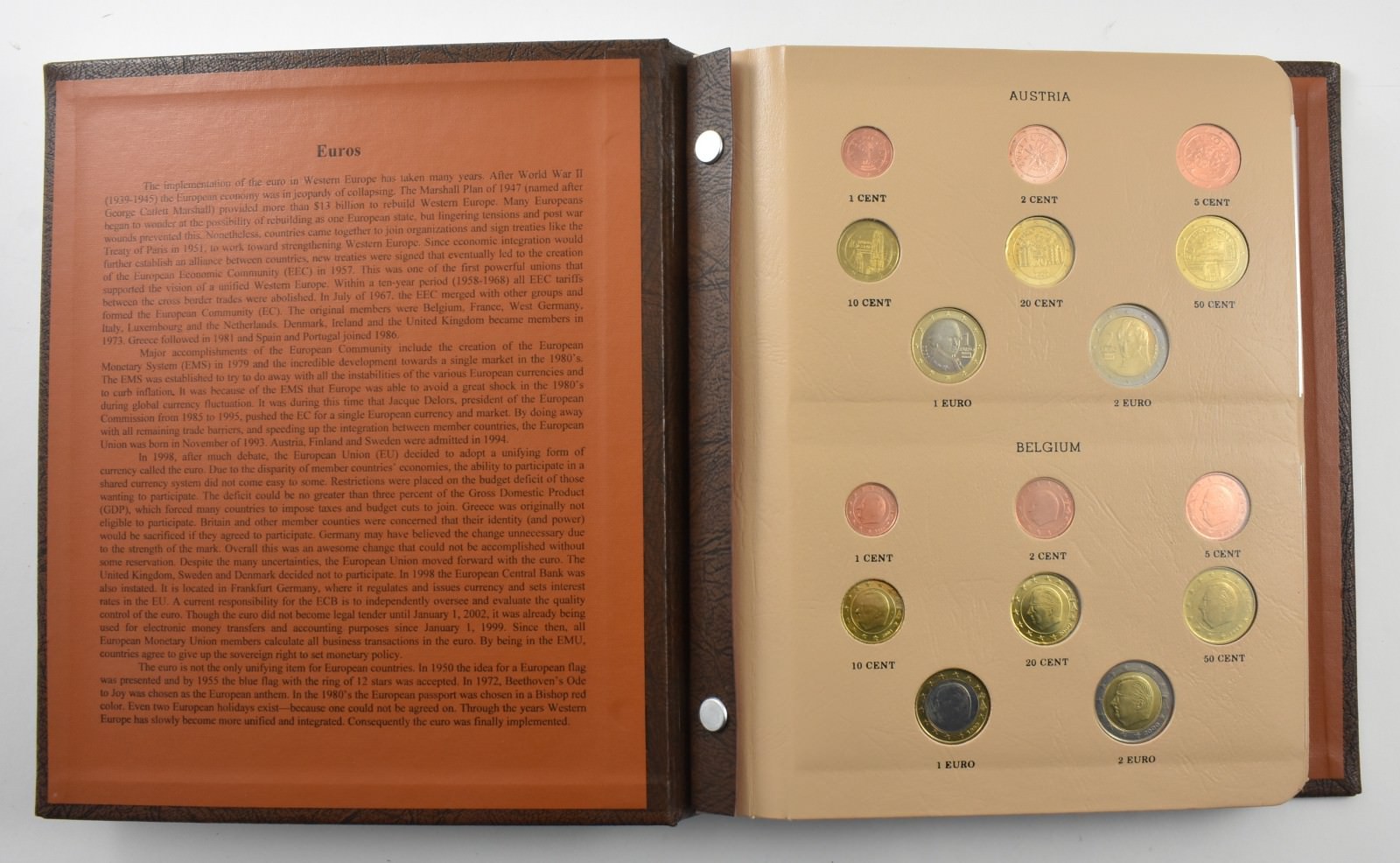 European Union Euro Coinage Album 96 Coins *3226 European Union Euro Coinage Album 96 Coins *3226