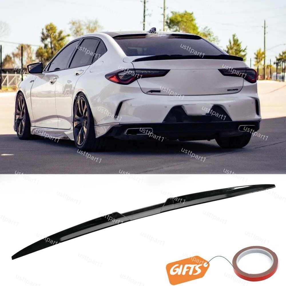 For Acura ILX 2013-2022 Adjustable Rear Trunk Spoiler Duck Wing Lip Gloss #P