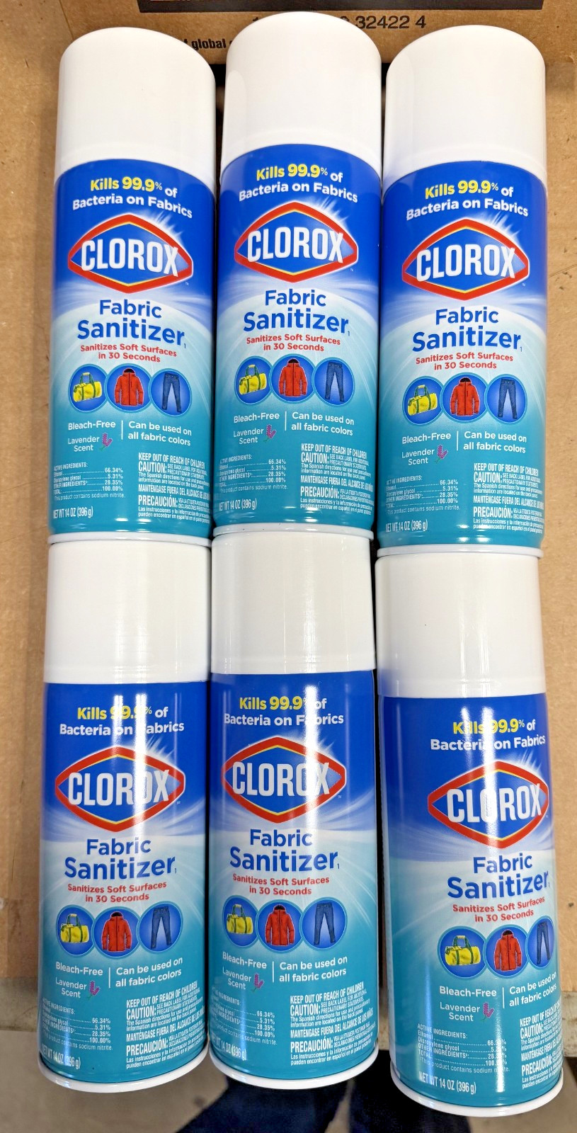 Lot of 6 Clorox Fabric Sanitizer Spray Lavender Scent 14oz Each Soft Surfaces Lot of 6 Clorox Fabric Sanitizer Spray Lavender Scent 14oz Each Soft Surfaces