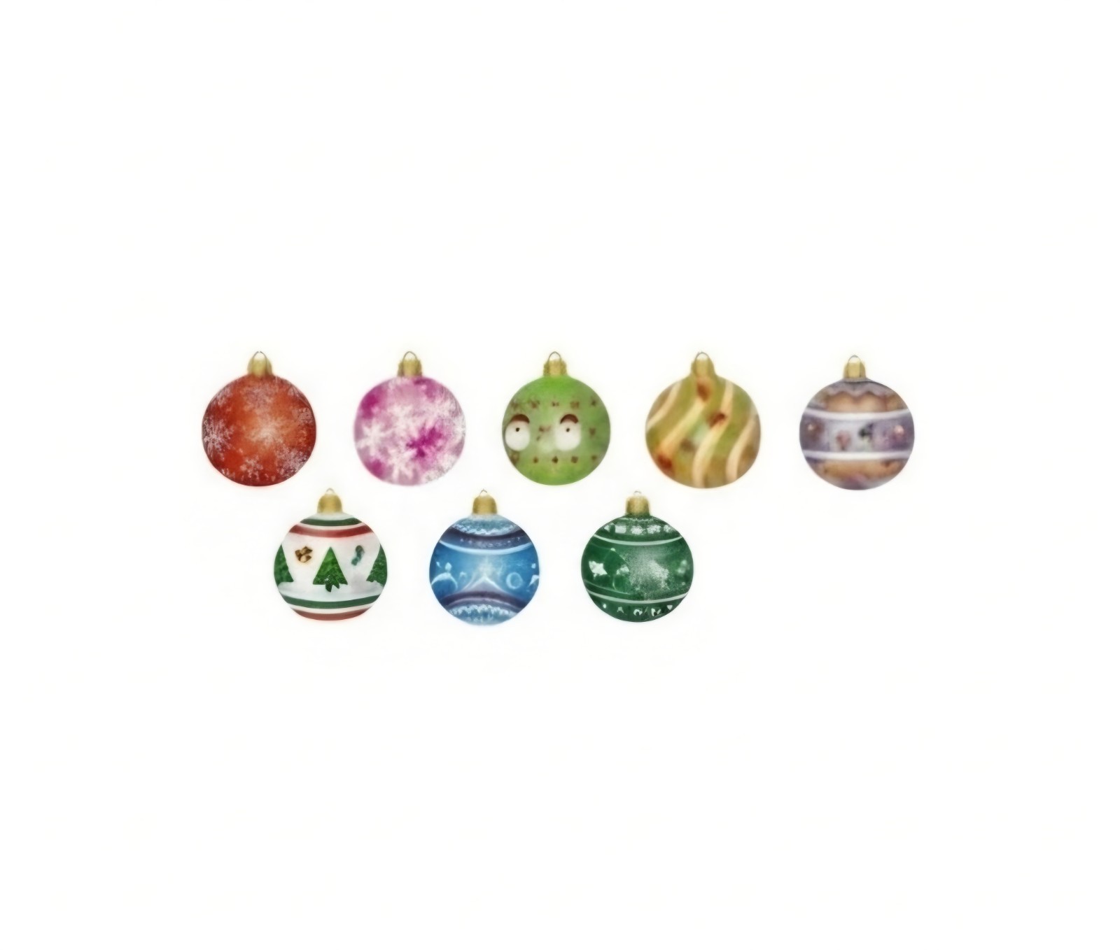 40 Pieces Round 1”  Christmas Ornaments DIY Decor Party Stickers Envelope Seals