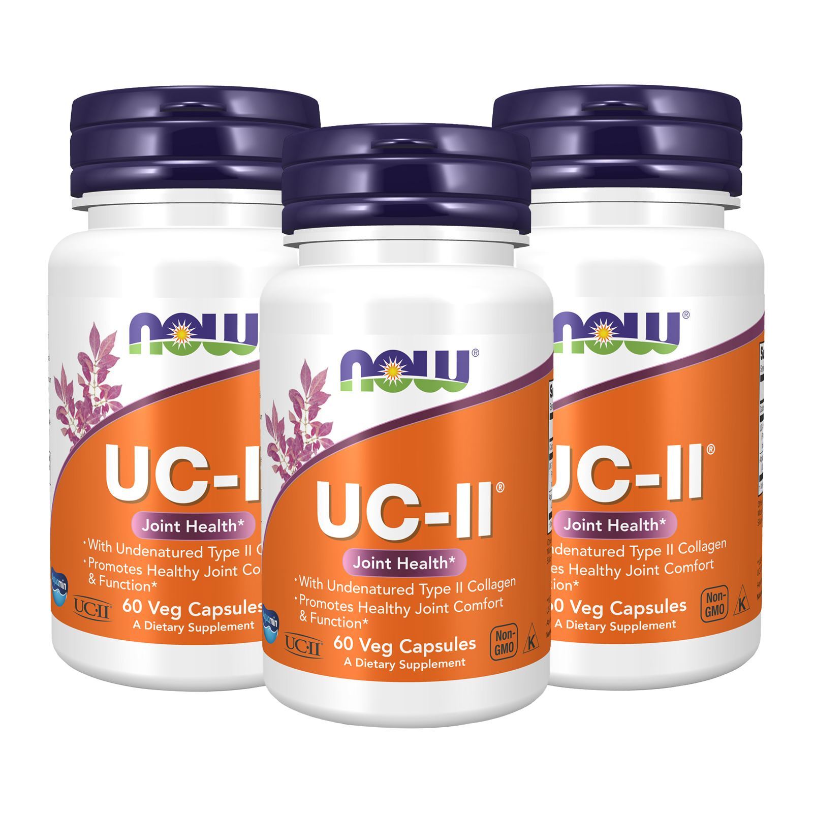 3 x NOW UC II Type II Collagen with Undenatured Type II Collagen 60 Veg Caps 3 x NOW UC II Type II Collagen with Undenatured Type II Collagen 60 Veg Caps