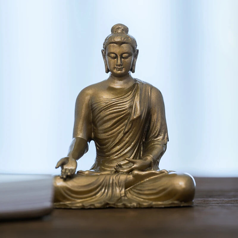 Handmade Amitabha Buddha Statue for Meditation Peace Buddhist Altar Gift Decor