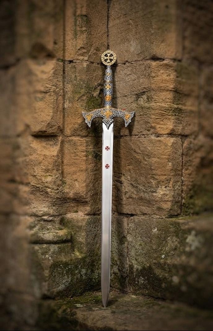 Handmade Knight Templar Holy Sword – Custom Medieval Crusader Replica Handmade Knight Templar Holy Sword – Custom Medieval Crusader Replica