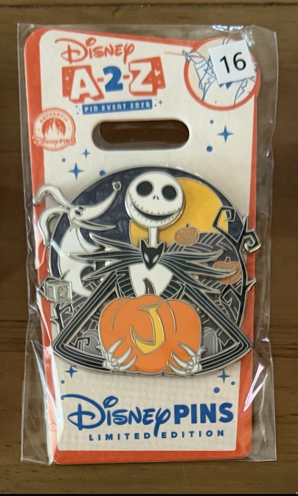 A-2-Z Pin 2026 Disney Parks Alphabet Collection “J” Jack Skellington Zero LE 650 A-2-Z Pin 2026 Disney Parks Alphabet Collection “J” Jack Skellington Zero LE 650