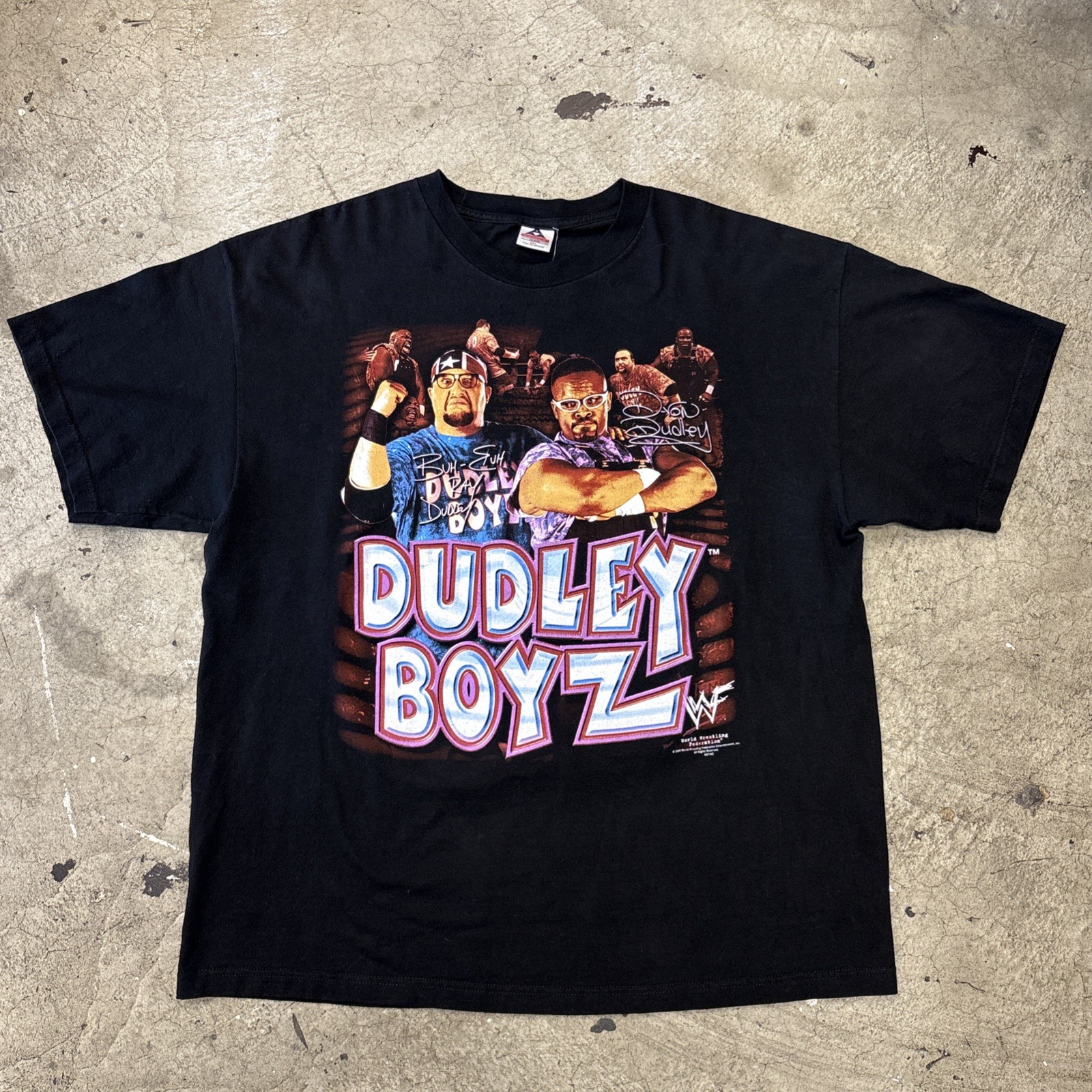 🔥VTG WWF Dudley Boyz Thou Shalt Not Mess With The Dudleys TShirt Sz 2XL 25.5x31 🔥VTG WWF Dudley Boyz Thou Shalt Not Mess With The Dudleys TShirt Sz 2XL 25.5x31