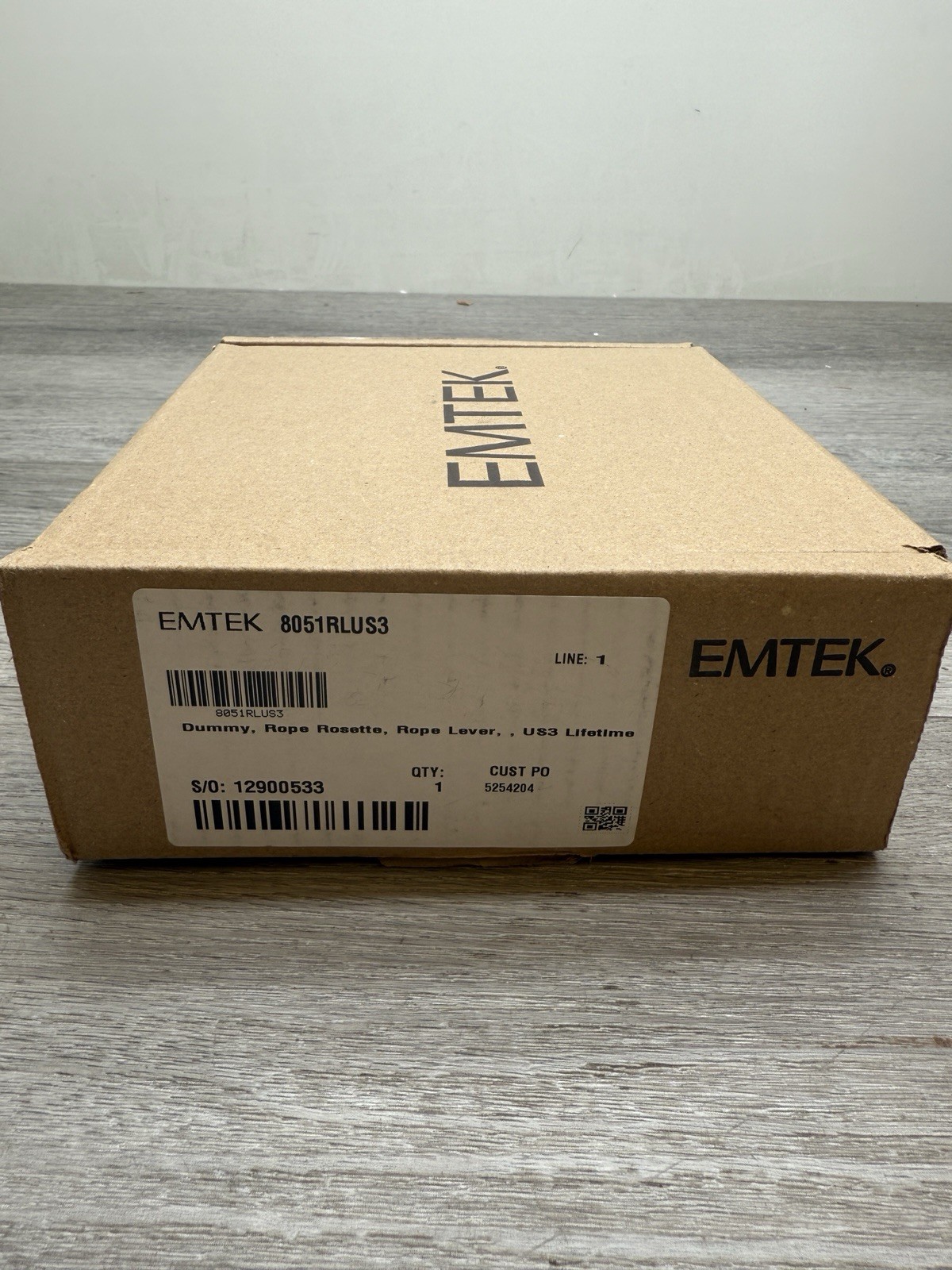 Emtek 8051RLUS3 Rope Lever Set with Rope Rosette Polished Brass *Scratches*