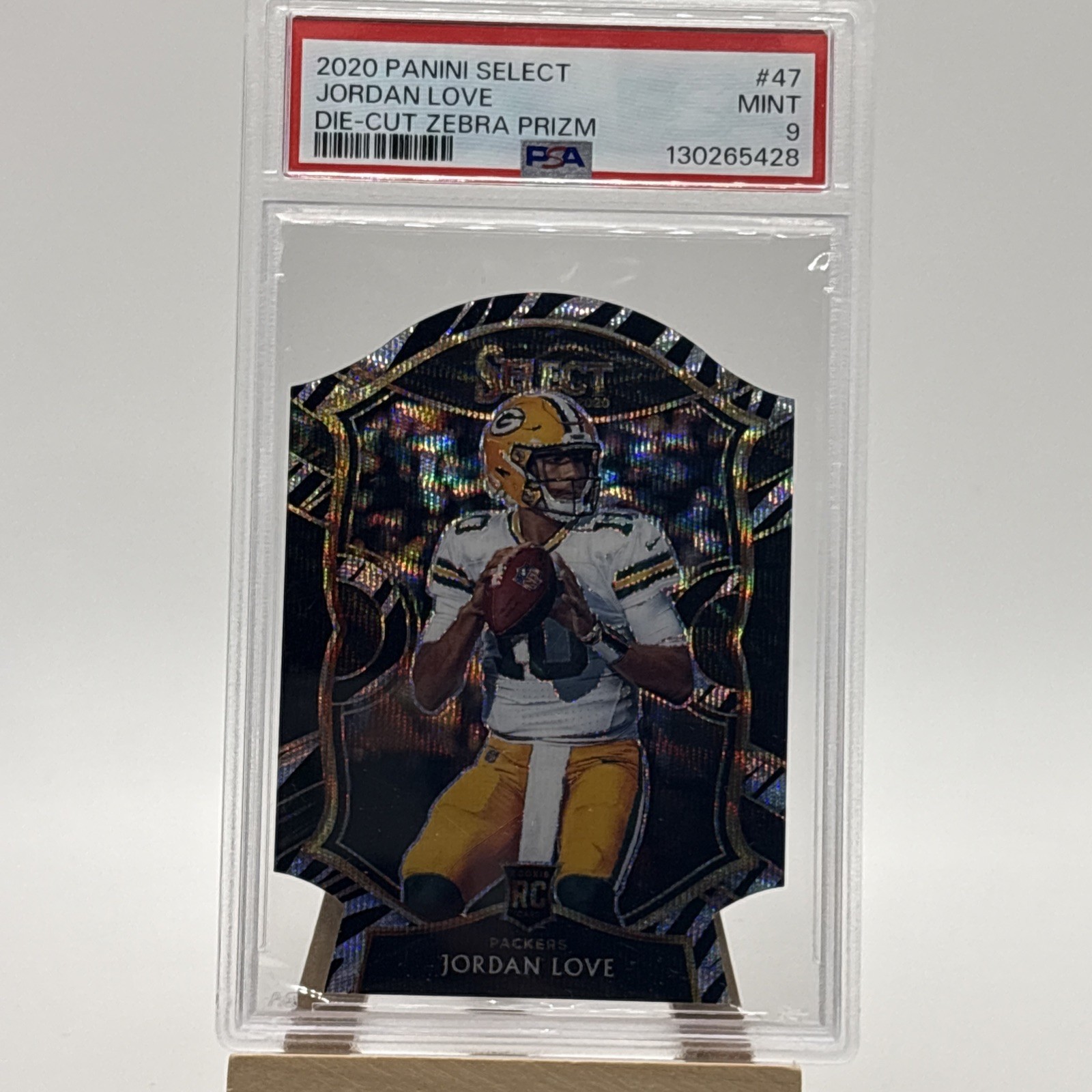 2020 Panini Select - Concourse | Jordan Love Zebra Prizm Die-Cut PSA 9 #47 2020 Panini Select - Concourse | Jordan Love Zebra Prizm Die-Cut PSA 9 #47