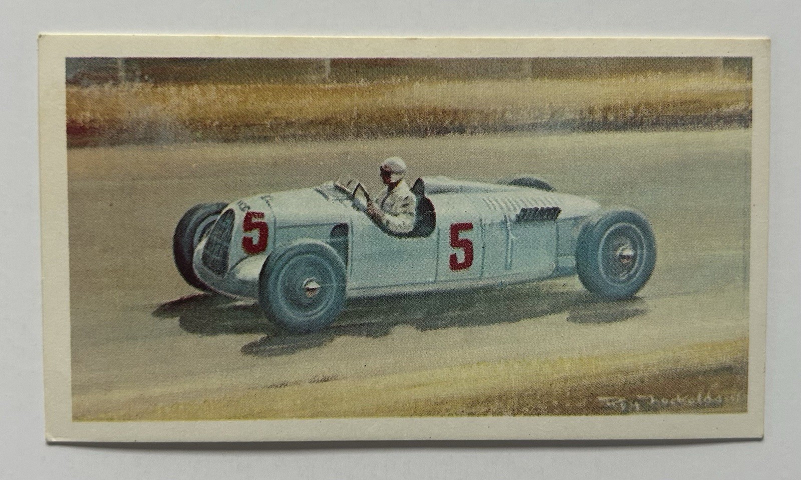 Mobil Story of Grand Prix Motor Racing Bernd Rosemeyer Auto Union 1937 Card CC31
