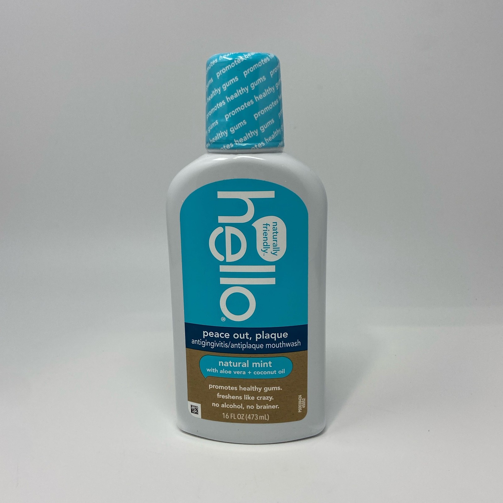 hello Peace Out Plaque Natural Mint Mouthwash 16 fl oz