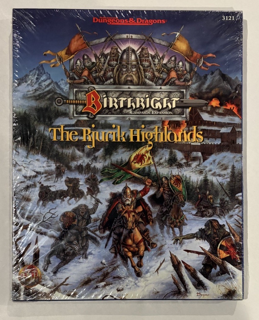 TSR 3121 Birthright The Rjurik Highlands Advanced Dungeons & Dragons NEW/SEALED TSR 3121 Birthright The Rjurik Highlands Advanced Dungeons & Dragons NEW/SEALED