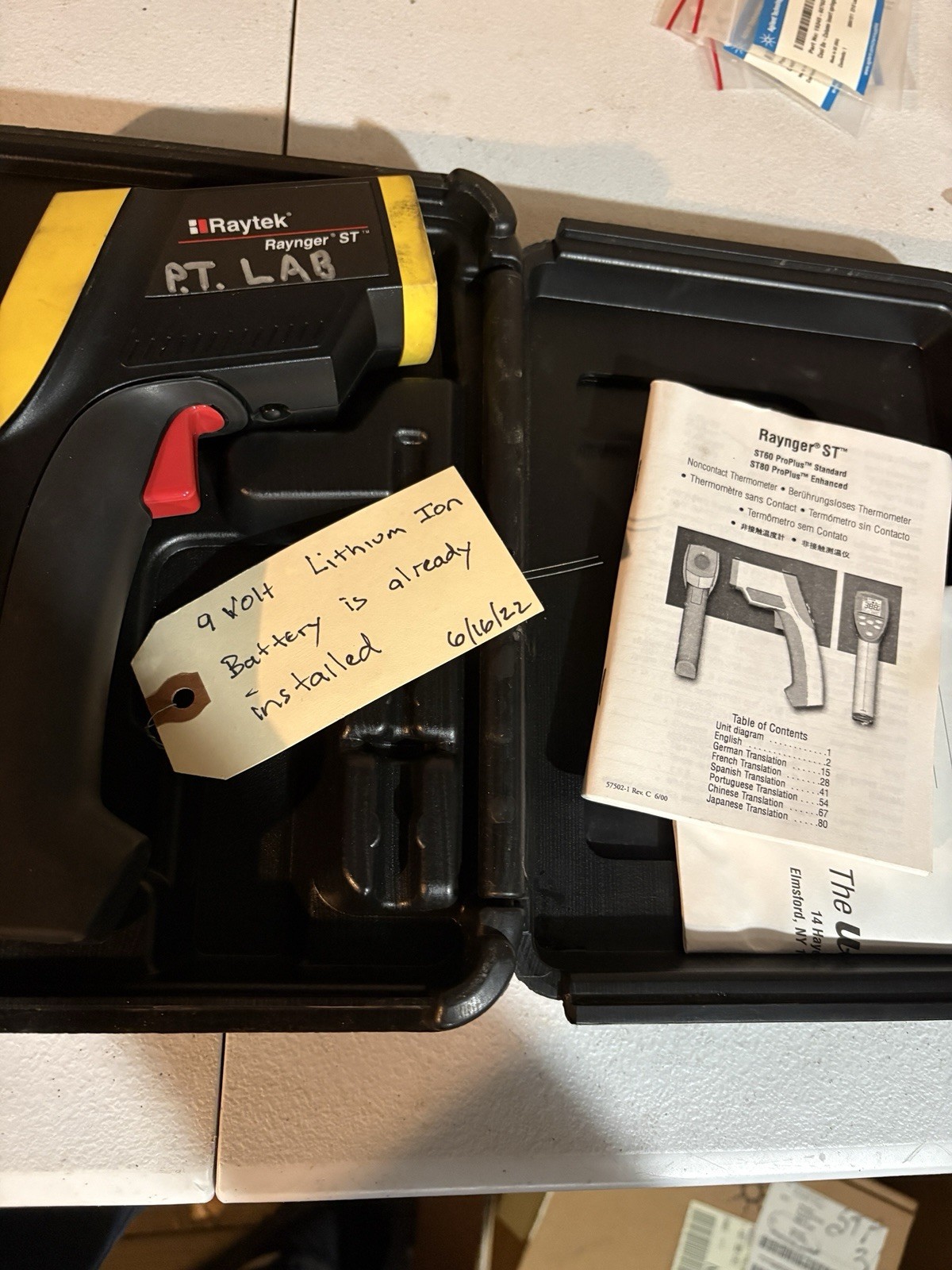 Raytek Raynger ST ST60 Infrared Thermometer IR Temperature Gun Case Tested Works
