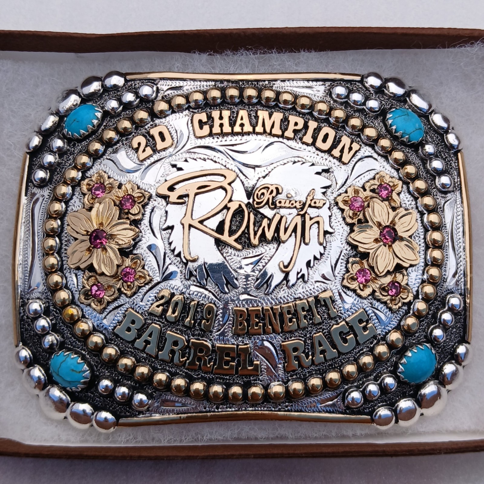 Raise for Rowyn 2D Champion Barrel Racing Belt Buckle 2019 Benefit Trophy WA Raise for Rowyn 2D Champion Barrel Racing Belt Buckle 2019 Benefit Trophy WA