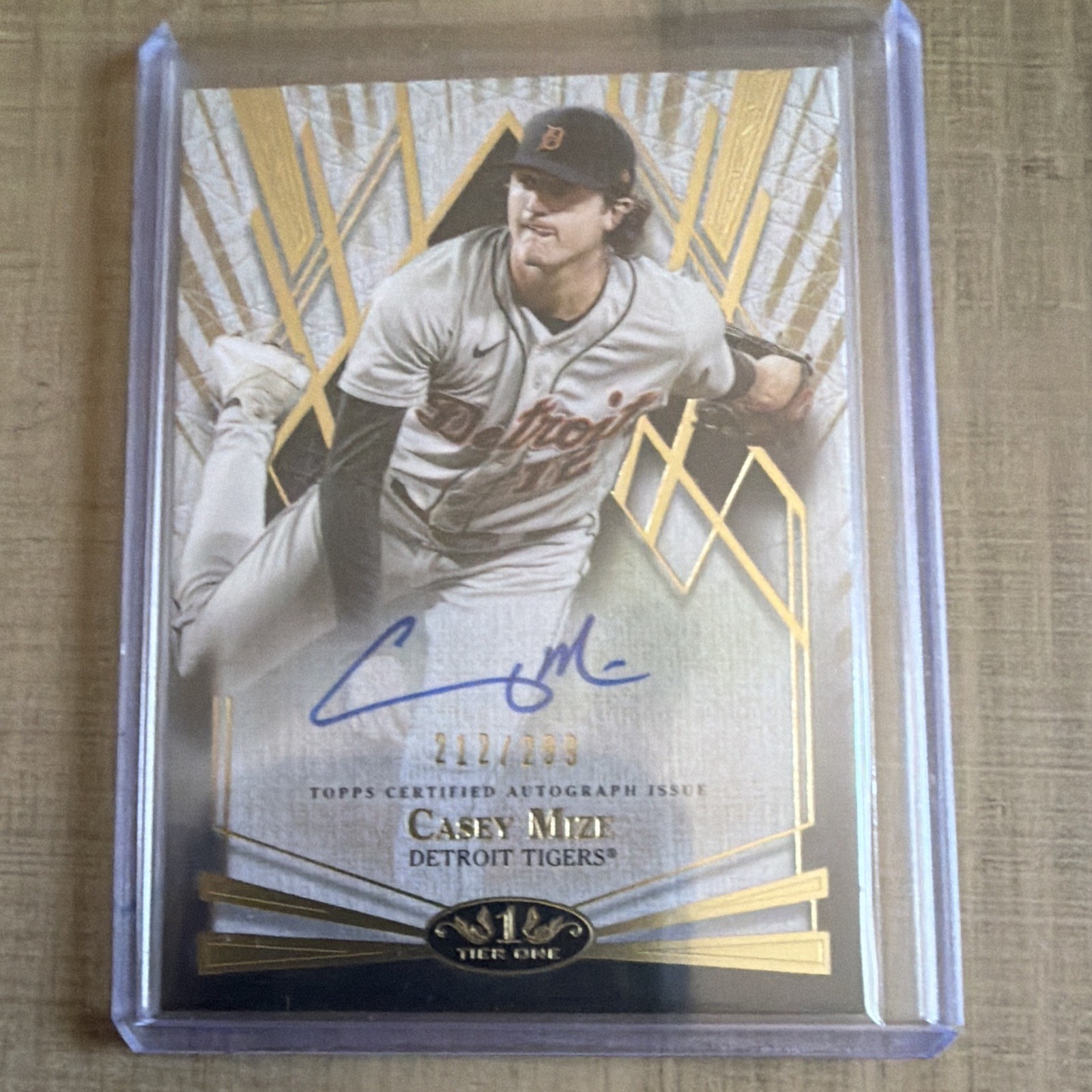 Topps 2022 Tier One Breakout Autographs Casey Mize Auto /299 BOA-CM Tigers