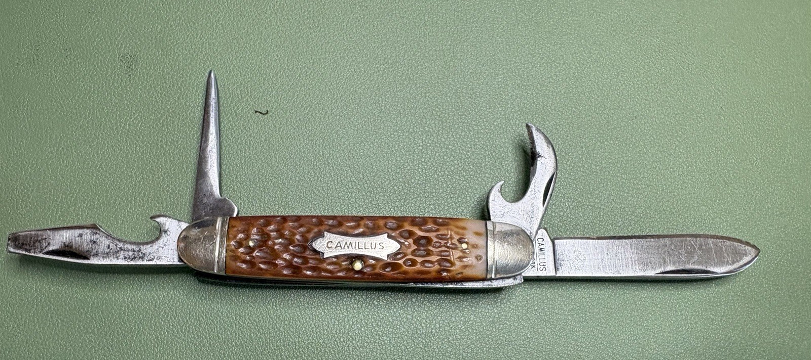 Vintage Camillus No. 99 Camp Utility Pocket Knife 4 Blade USA Scout Pattern Vintage Camillus No. 99 Camp Utility Pocket Knife 4 Blade USA Scout Pattern