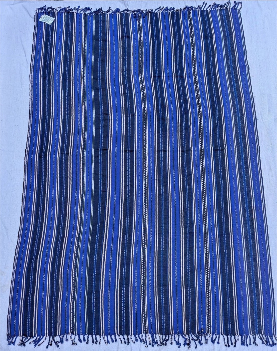 Casa Flor Ixcaco Handwoven Artisan Cotton Mayan Blanket from Guatemala ~84x58\