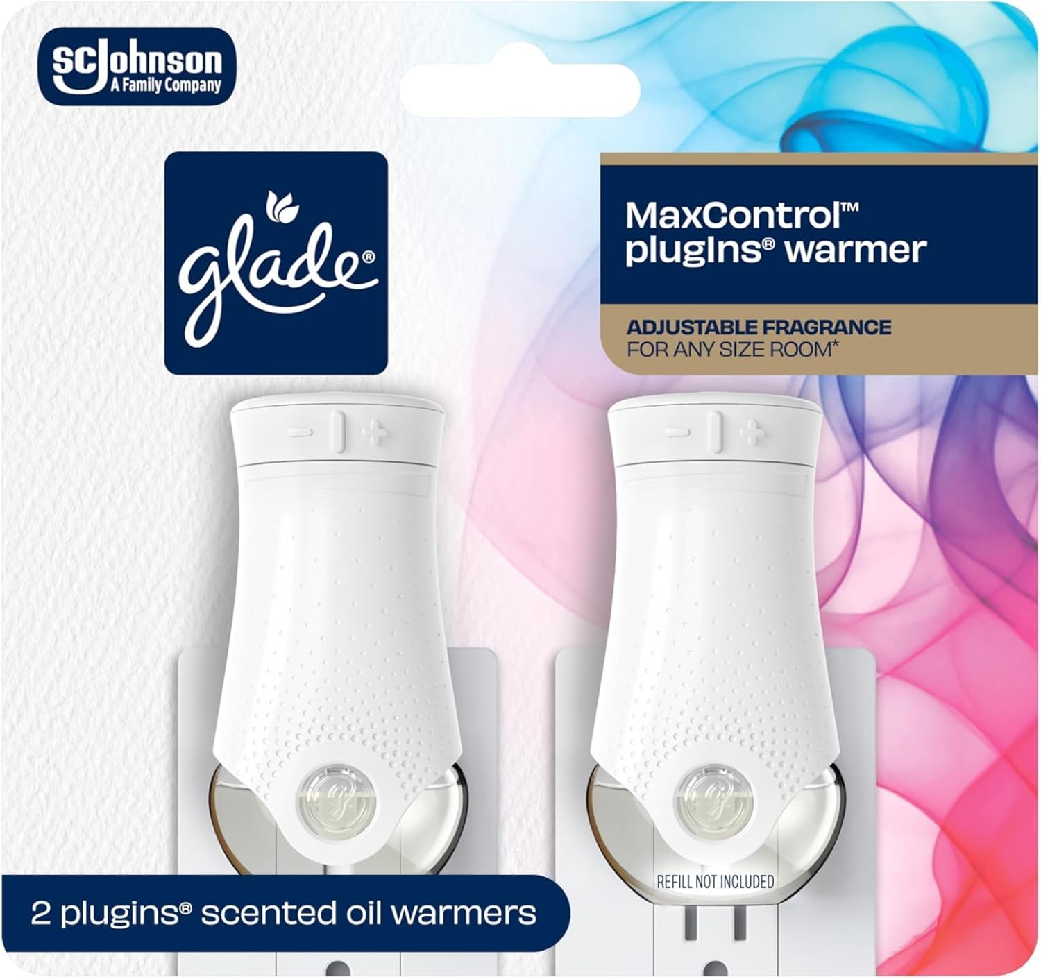 Glade PlugIns Air Freshener Warmer Up to 50 Days on Low Setting 2 Count Glade PlugIns Air Freshener Warmer Up to 50 Days on Low Setting 2 Count