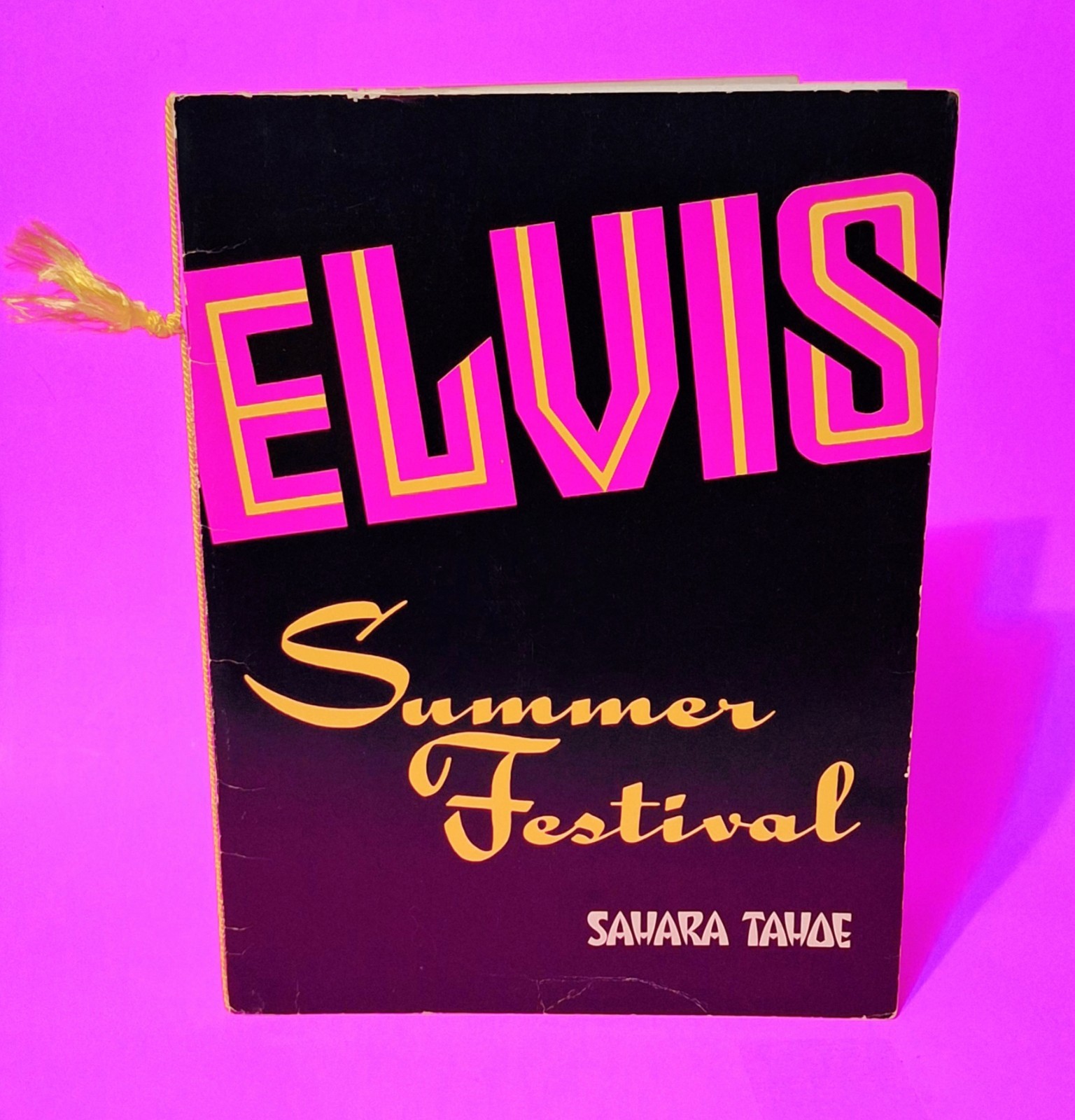 Vintage 1971 Elvis Presley Sahara Tahoe Summer Festival Souvenir Dinner Menu
