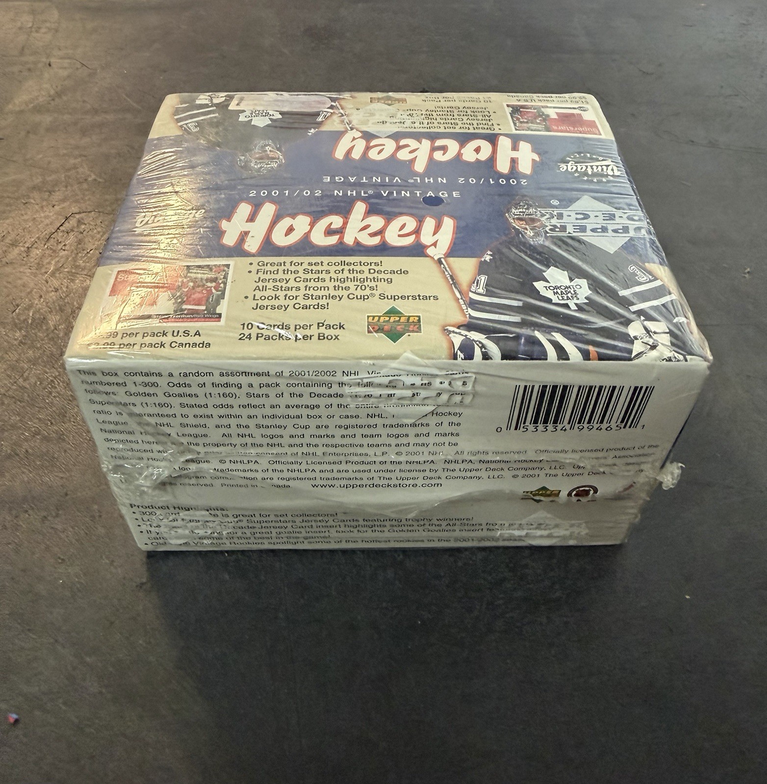 2001-02 Upper Deck Vintage Factory Sealed Hockey 24 Packs NHL Rookie Cards