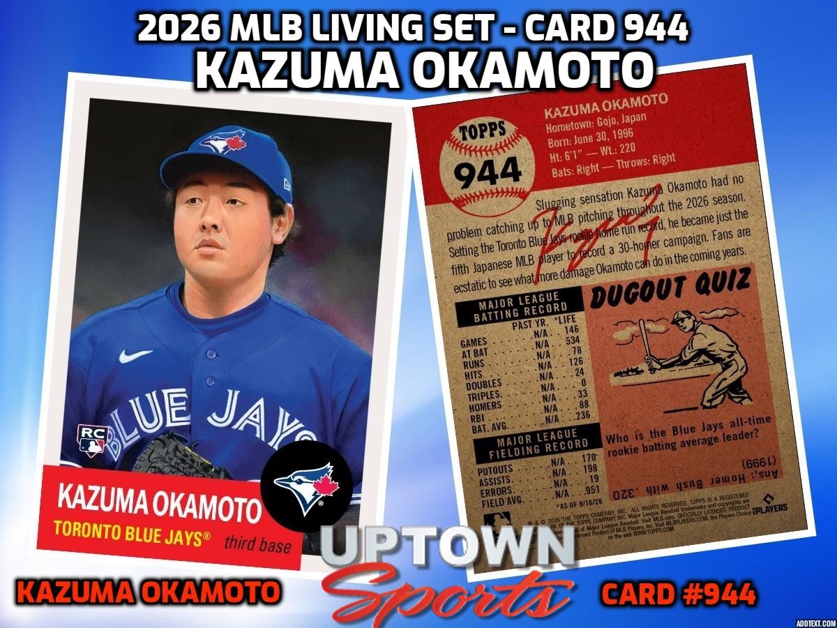 Kazuma Okamoto - 2026 MLB Living Set® - Card 944 - Presale Kazuma Okamoto - 2026 MLB Living Set® - Card 944 - Presale