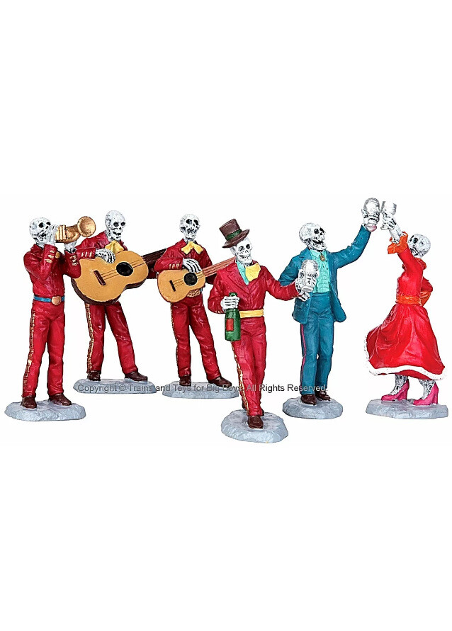 Lemax FIESTA DE LOS MUERTOS Spooky Town Village 6 Piece Set