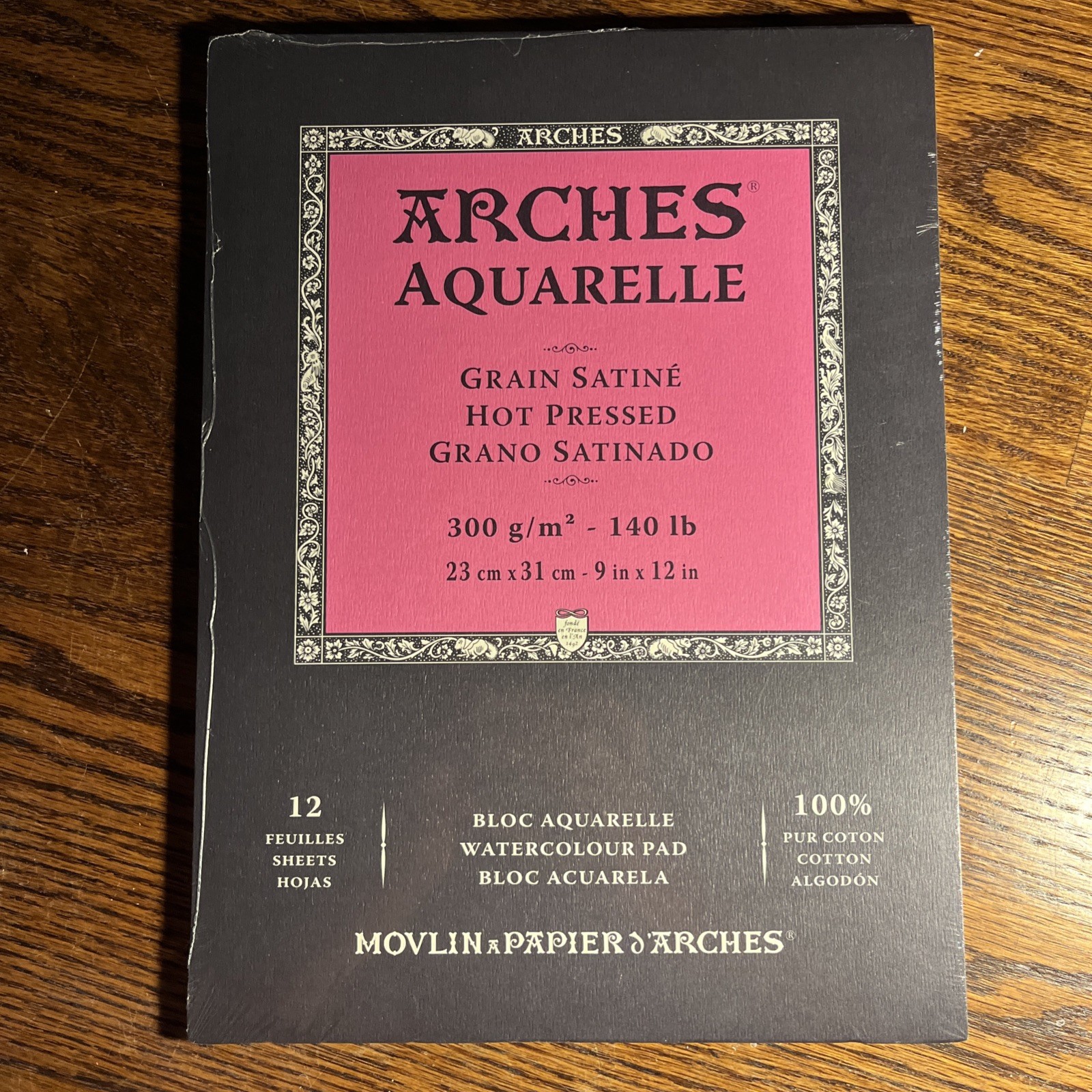 Aquarelle ARCHES Watercolor Pad Hot Pressed 12 Sheets 140 lb (10\ Aquarelle ARCHES Watercolor Pad Hot Pressed 12 Sheets 140 lb (10\